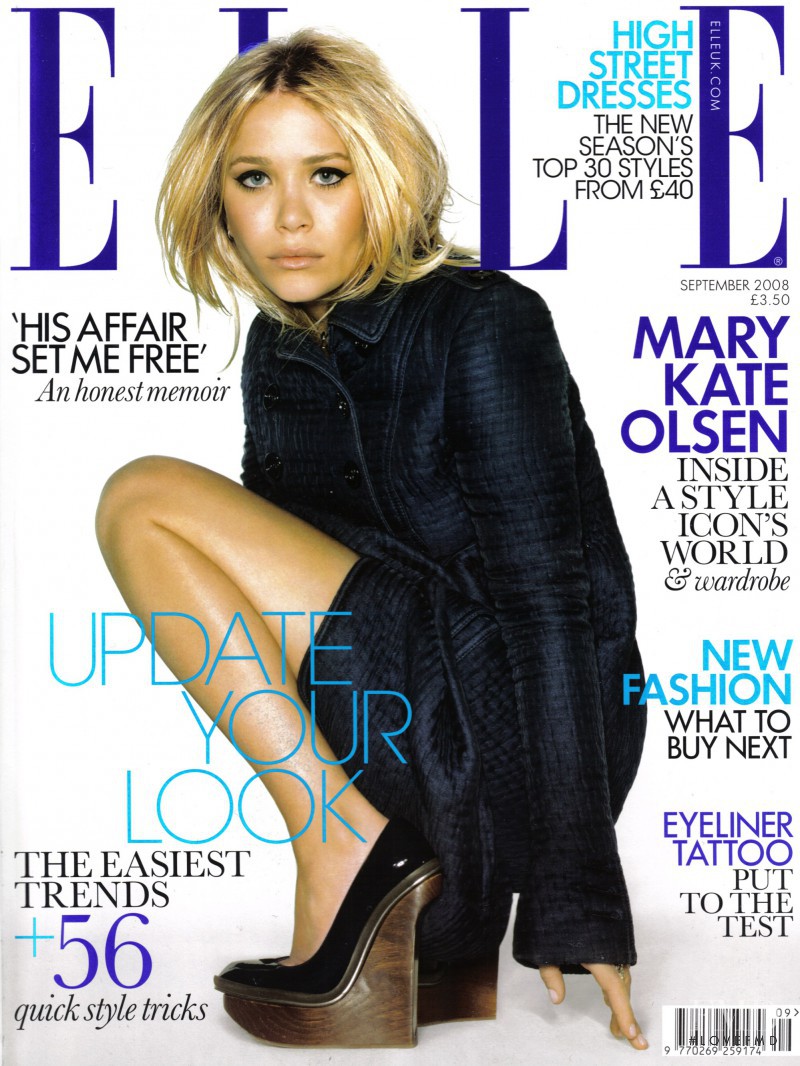 Mary Kate Olsen featured on the Elle UK cover from September 2008