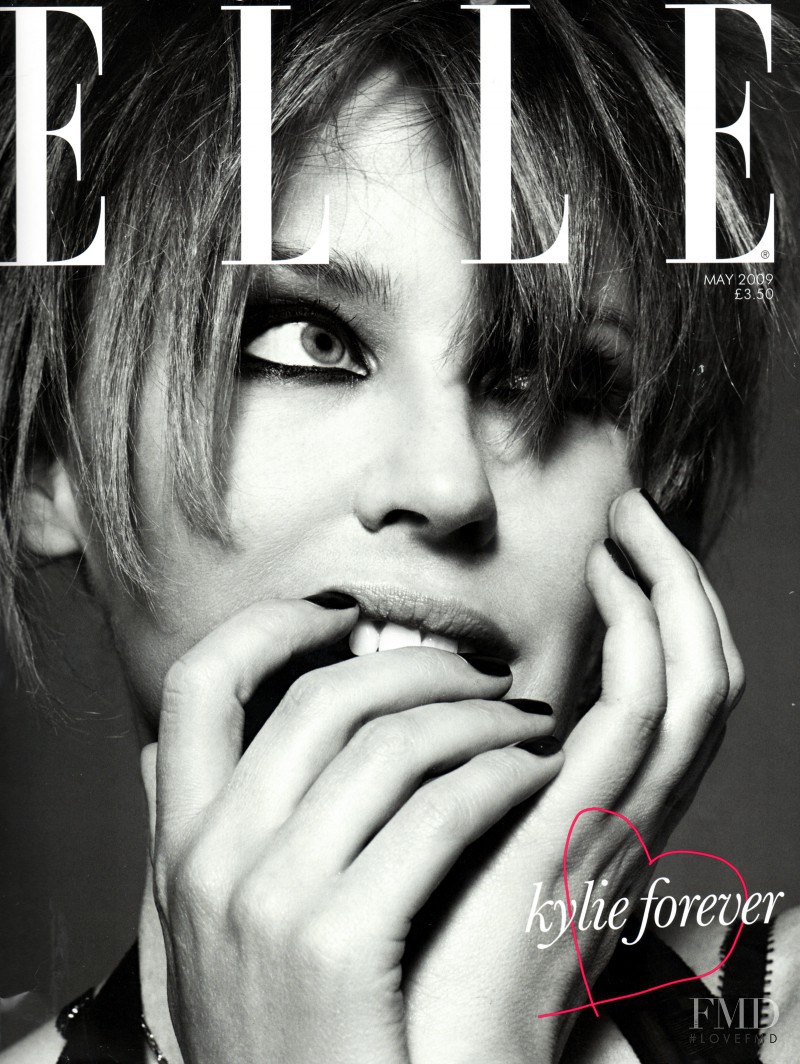 Kylie Minogue featured on the Elle UK cover from May 2009