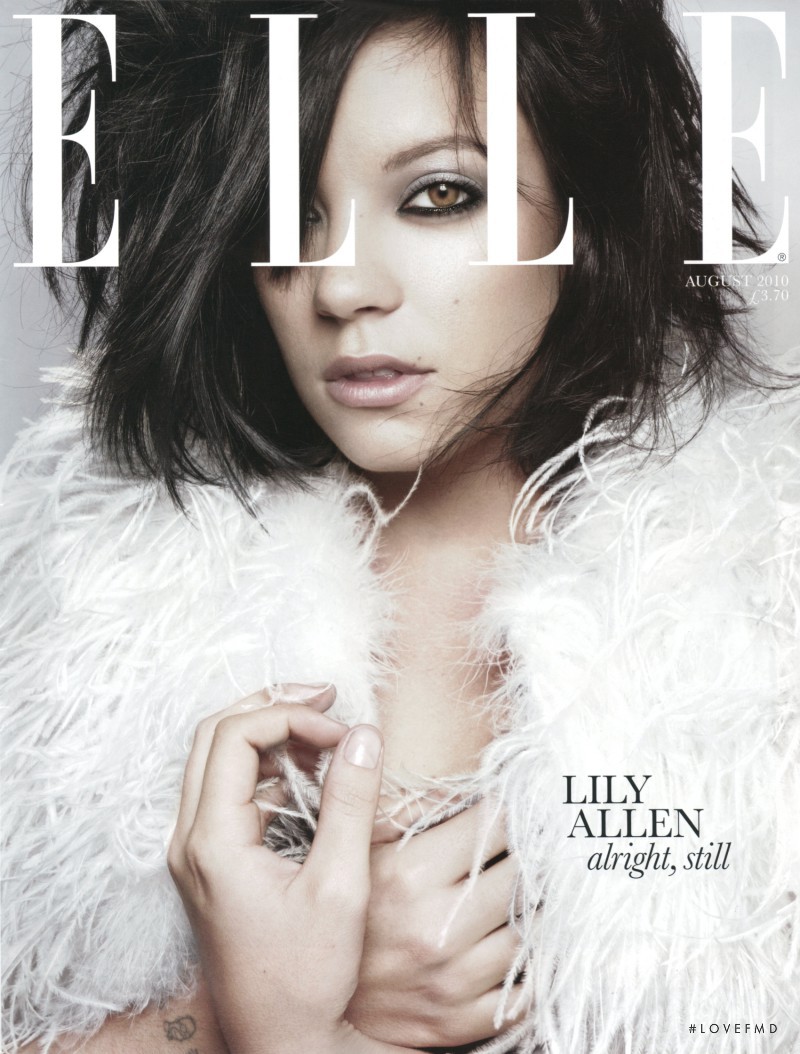 Lilly Alen featured on the Elle UK cover from August 2010