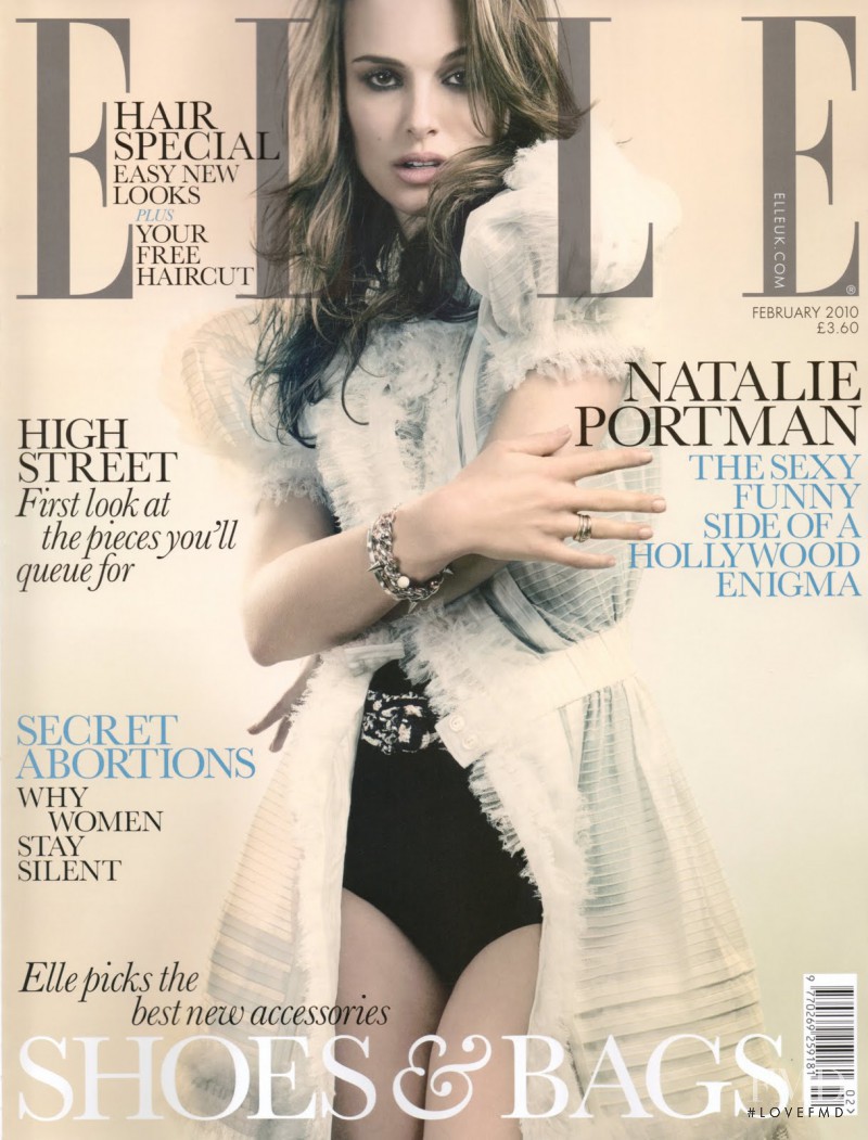 Natalie Portman featured on the Elle UK cover from February 2010