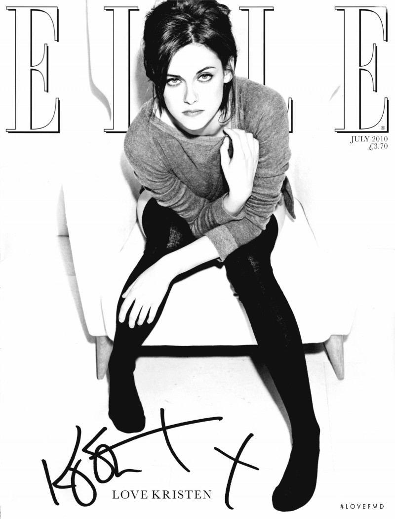 Kristen Stewart featured on the Elle UK cover from July 2010