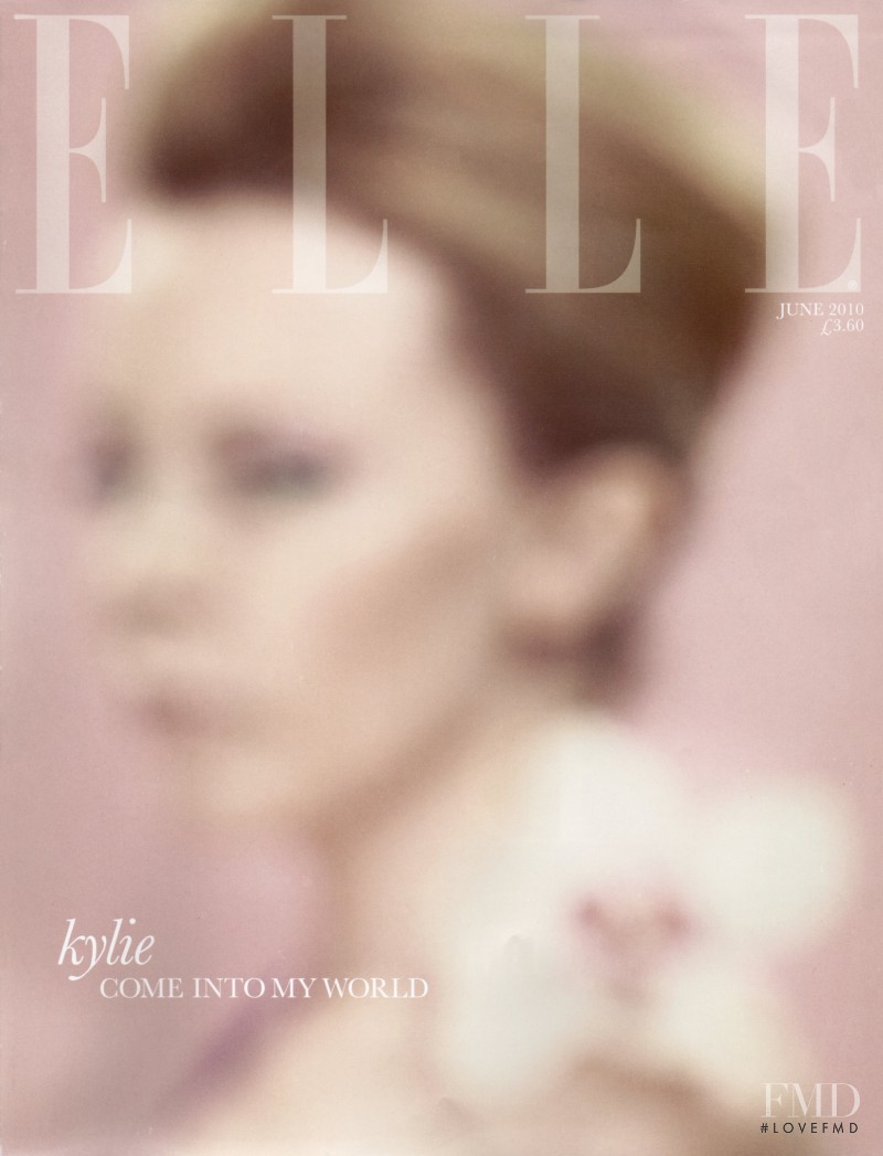 Kylie Minogue featured on the Elle UK cover from June 2010