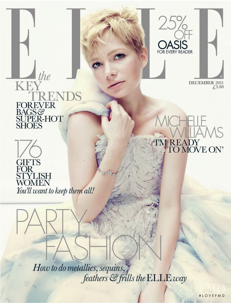 Michelle Williams featured on the Elle UK cover from November 2011