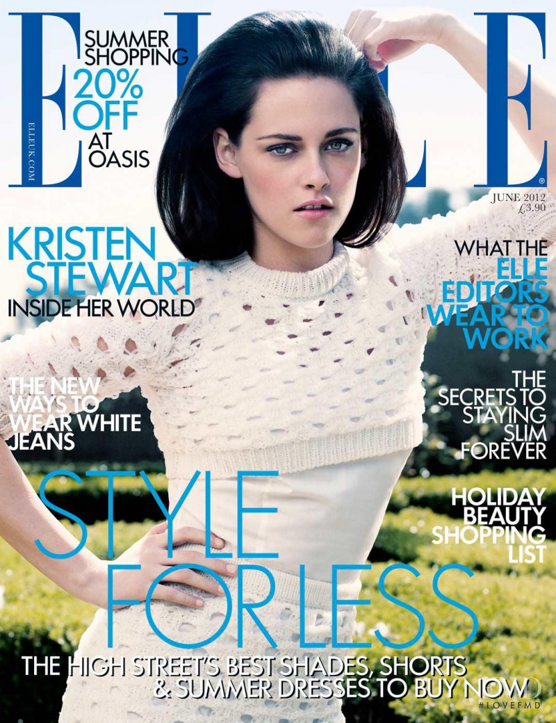Kristen Stewart featured on the Elle UK cover from June 2012