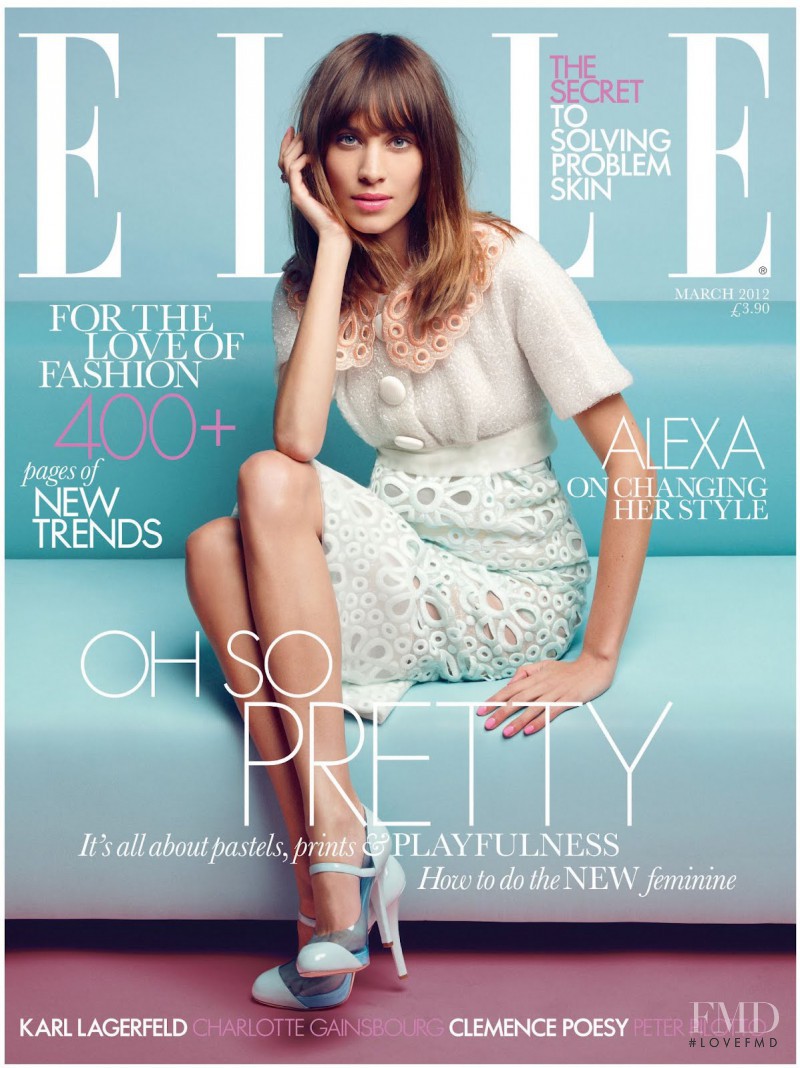 Alexa Chung featured on the Elle UK cover from March 2012