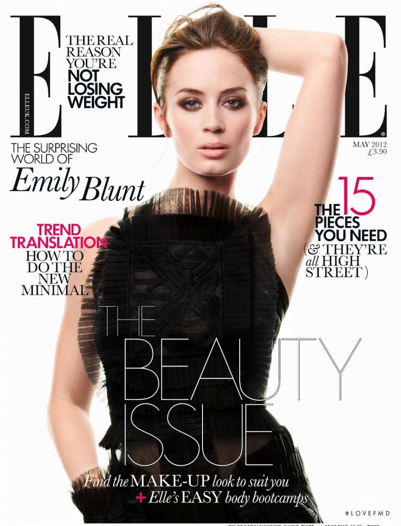 Emily Blunt featured on the Elle UK cover from May 2012