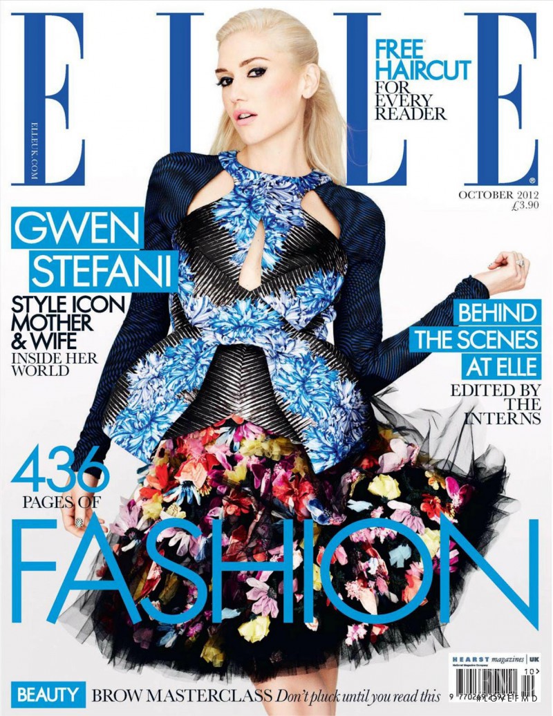 Gwen Stefani featured on the Elle UK cover from October 2012