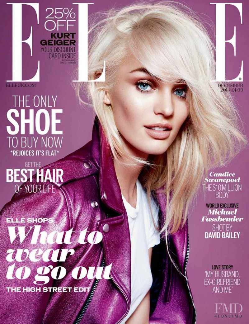 Candice Swanepoel featured on the Elle UK cover from December 2013