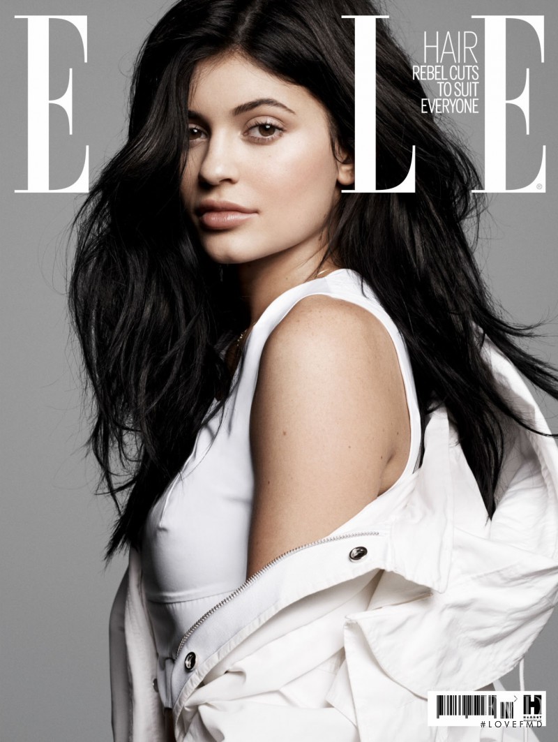 Kylie Jenner featured on the Elle UK cover from February 2016