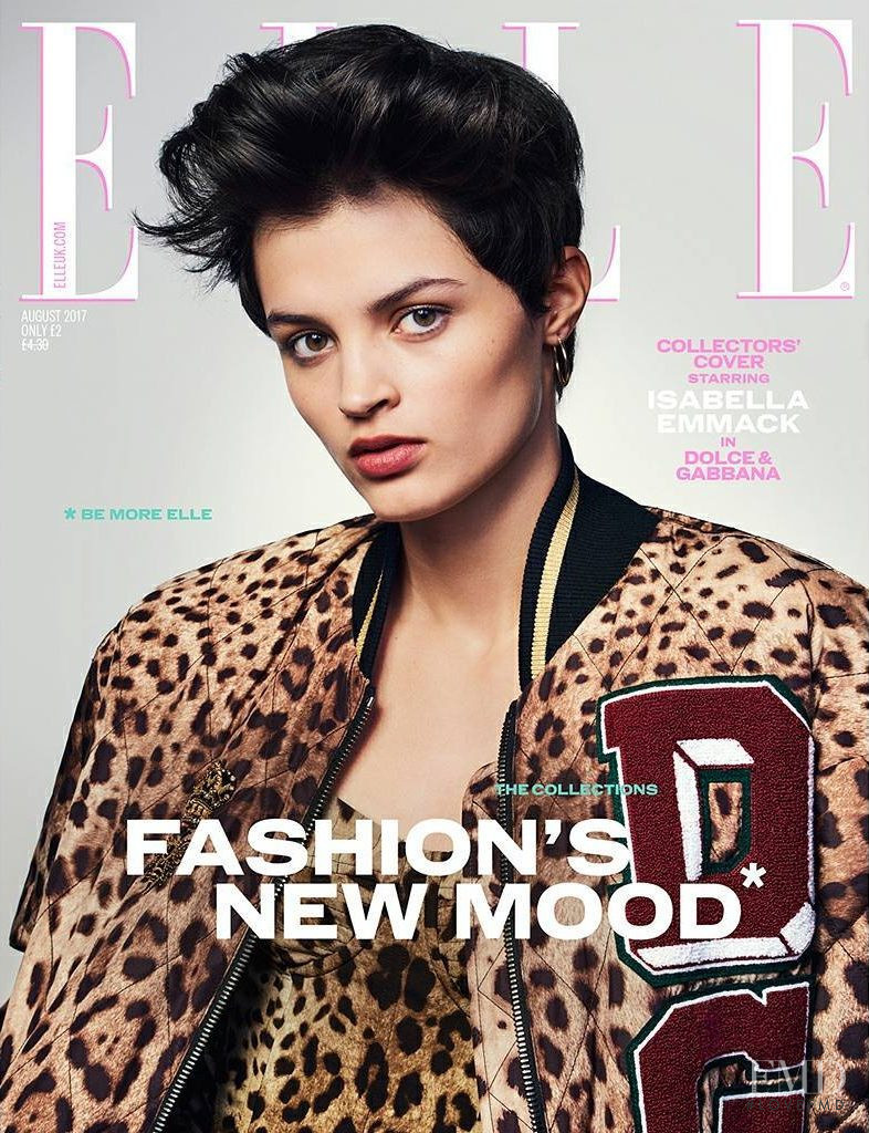 Isabella Emmack featured on the Elle UK cover from August 2017