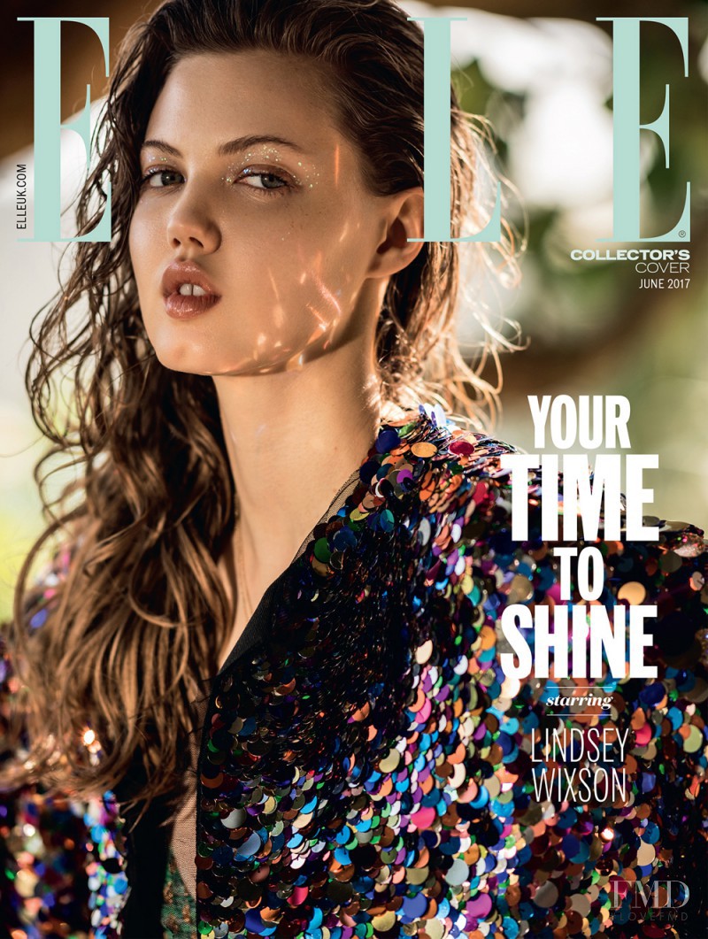 Lindsey Wixson featured on the Elle UK cover from June 2017