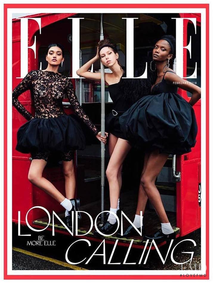 Riley Montana featured on the Elle UK cover from February 2018