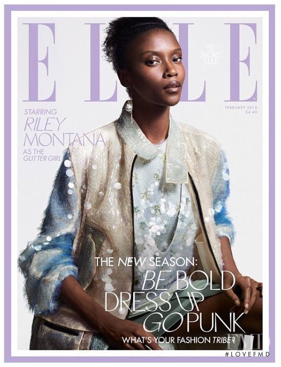 Riley Montana featured on the Elle UK cover from February 2018
