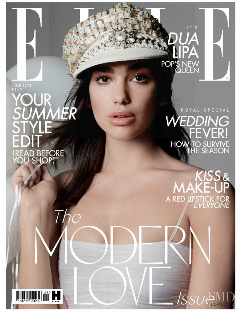Dua Lipa featured on the Elle UK cover from June 2018