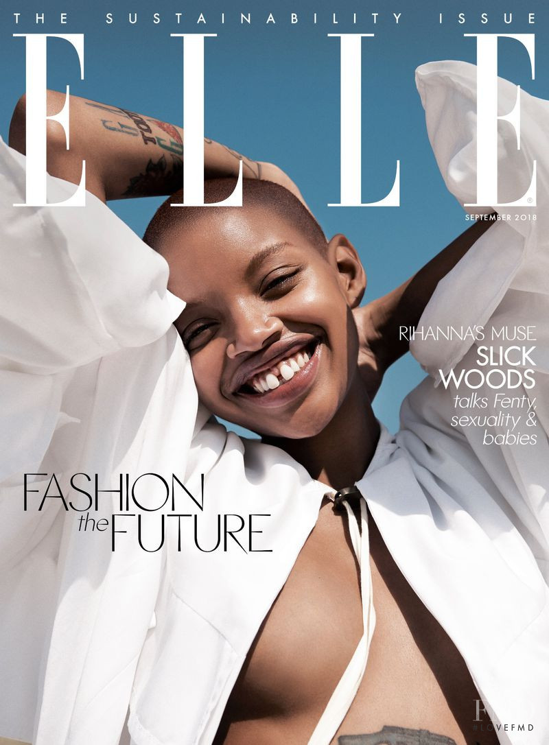 Slick woods featured on the Elle UK cover from September 2018