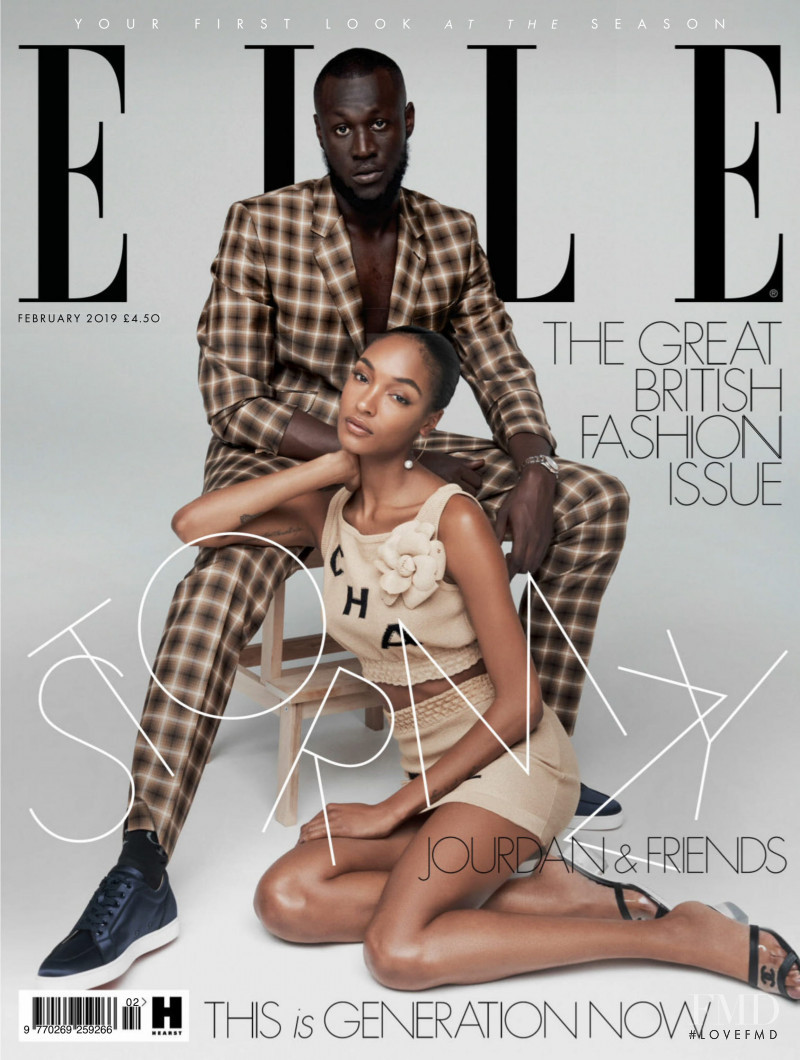 Joan Smalls featured on the Elle UK cover from February 2019