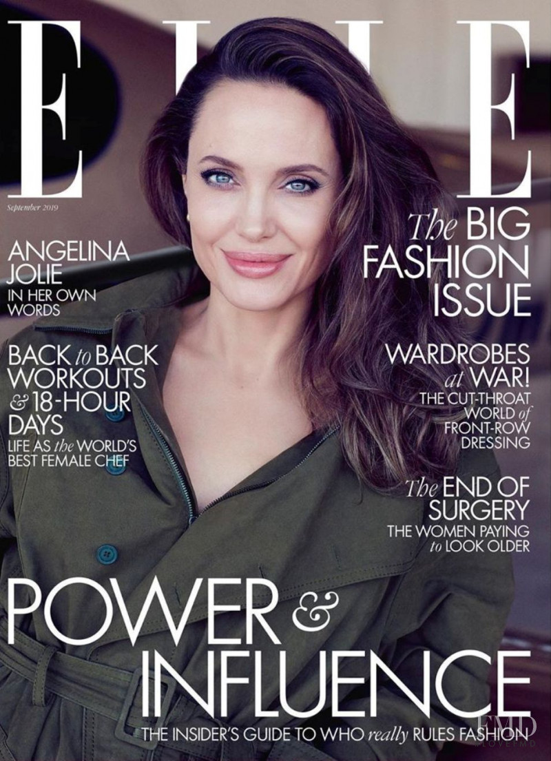 Angelina Jolie featured on the Elle UK cover from September 2019