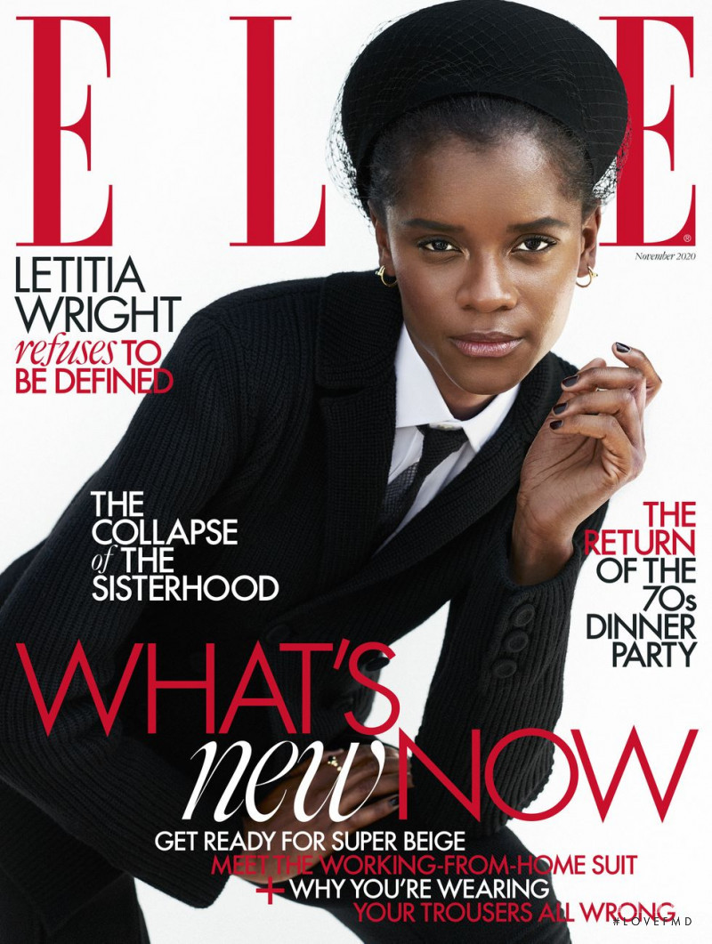  Letitia Wright featured on the Elle UK cover from November 2020