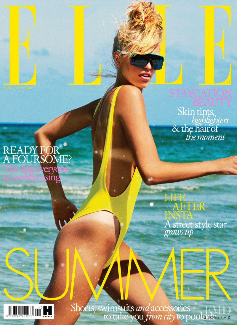 Daphne Groeneveld featured on the Elle UK cover from August 2021