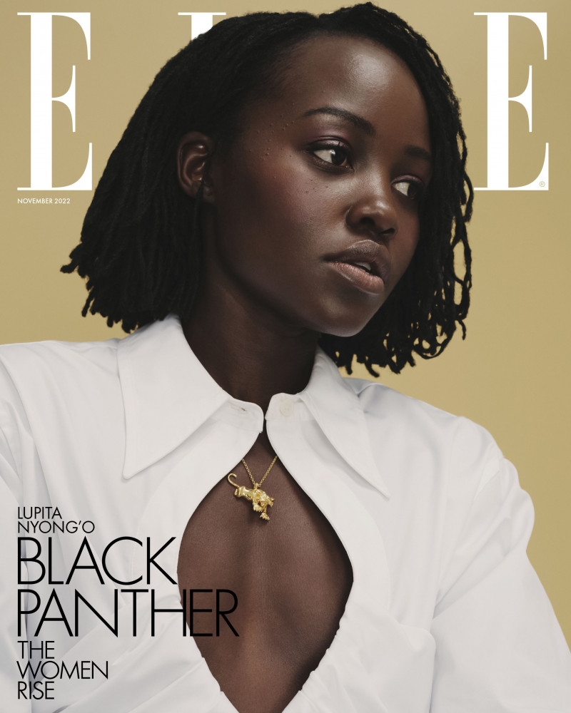 Lupita Nyong’o featured on the Elle UK cover from November 2022
