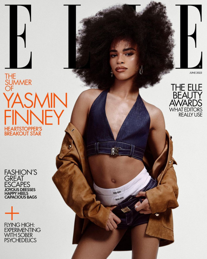 Yasmin Finney featured on the Elle UK cover from June 2023