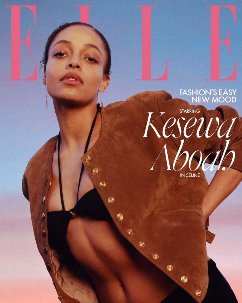 Kesewa Aboah featured on the Elle UK cover from May 2023