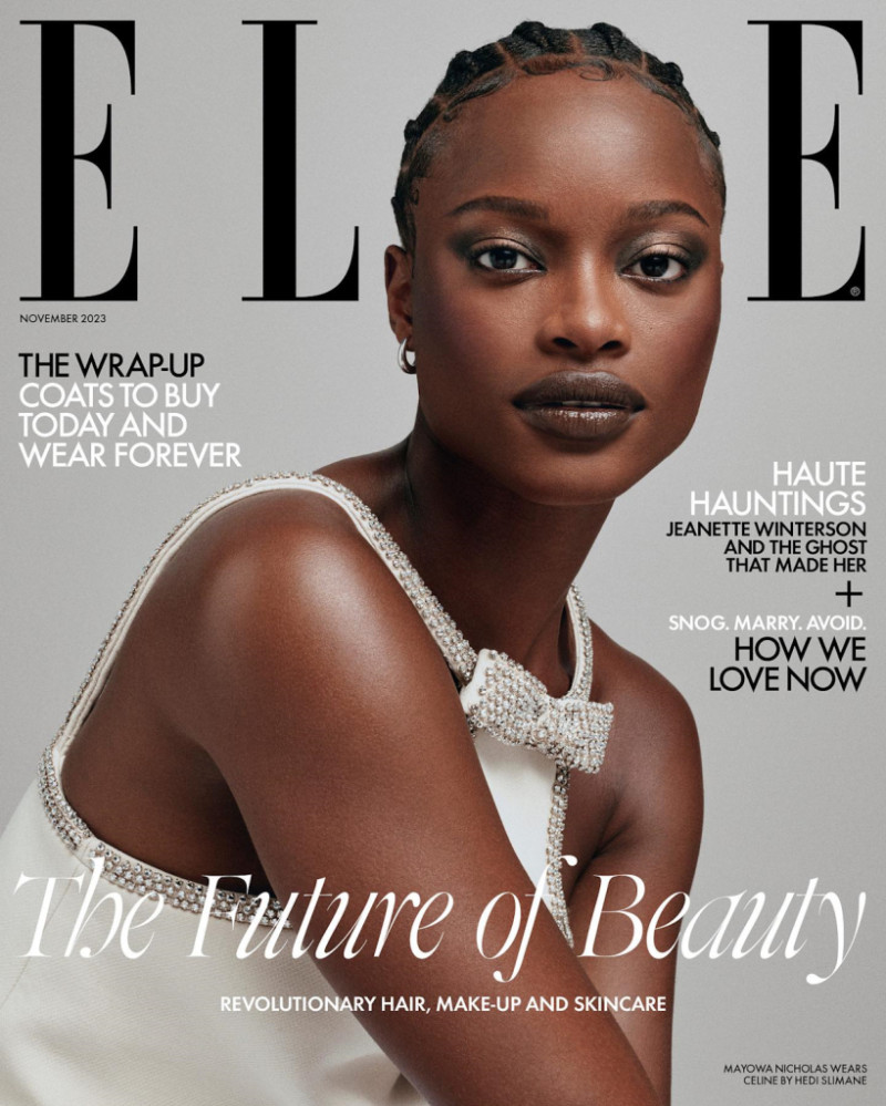 Mayowa Nicholas featured on the Elle UK cover from November 2023
