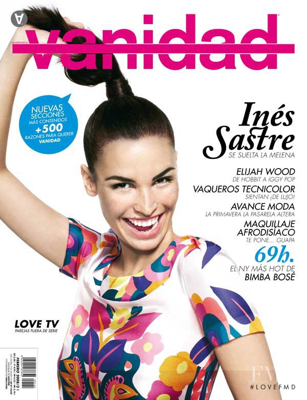 Ines Sastre featured on the vanidad cover from February 2008