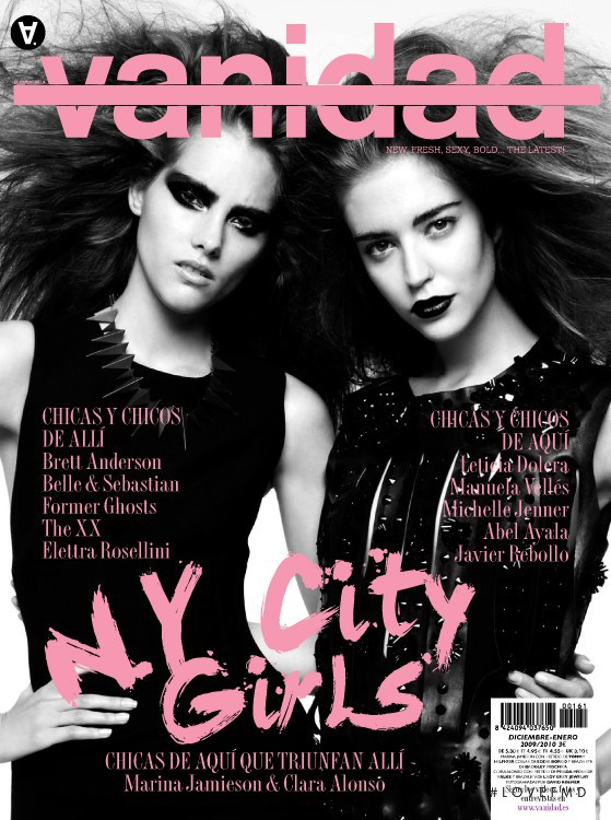 Marina Jamieson, Clara Alonso featured on the vanidad cover from December 2009