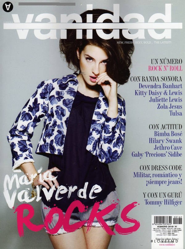 María Valverde featured on the vanidad cover from February 2010