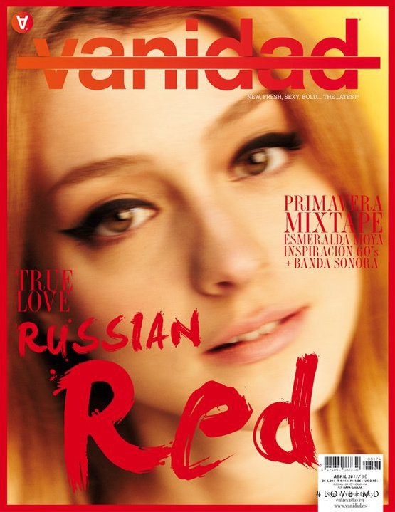 Russian Red featured on the vanidad cover from April 2011