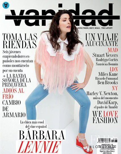 Bárbara Lennie featured on the vanidad cover from March 2012