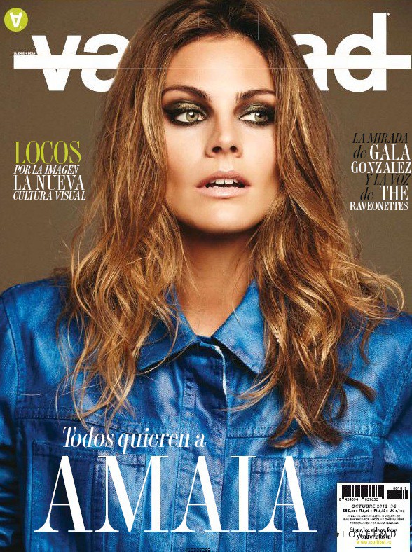 Amaia Salamanca featured on the vanidad cover from October 2012