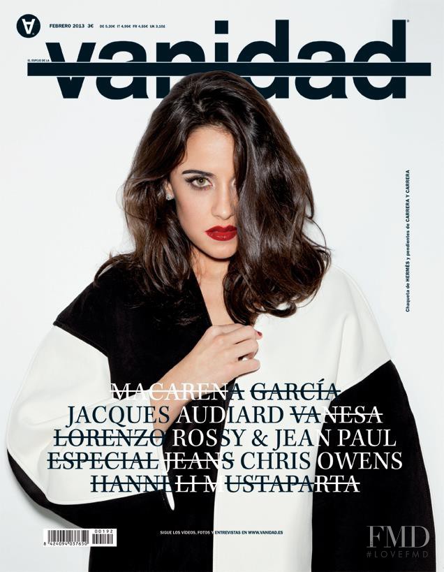 Macarena García featured on the vanidad cover from February 2013
