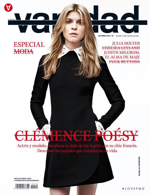 Clémence Poésy featured on the vanidad cover from October 2013
