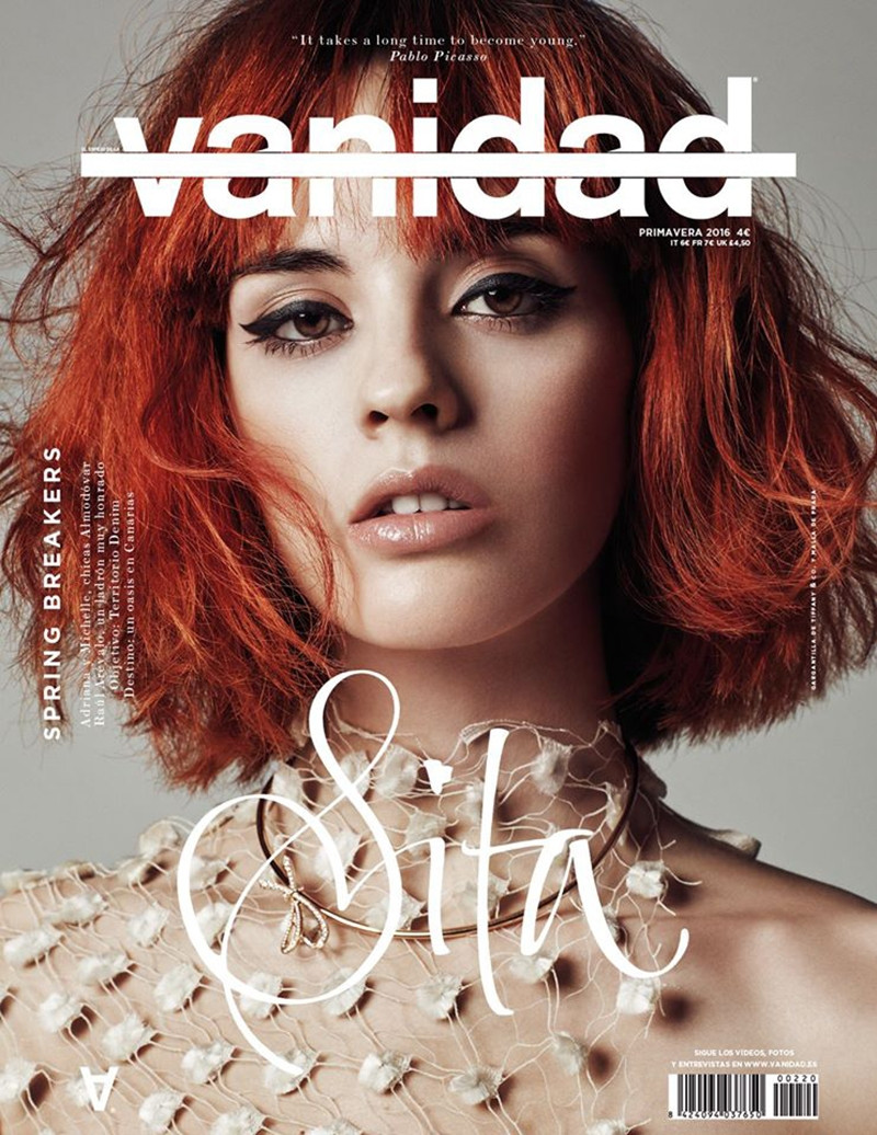 Sita Abellan featured on the vanidad cover from March 2016
