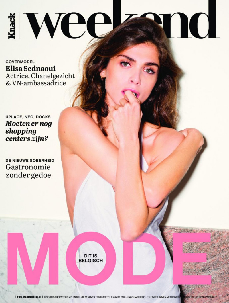Elisa Sednaoui featured on the Knack Weekend cover from February 2016
