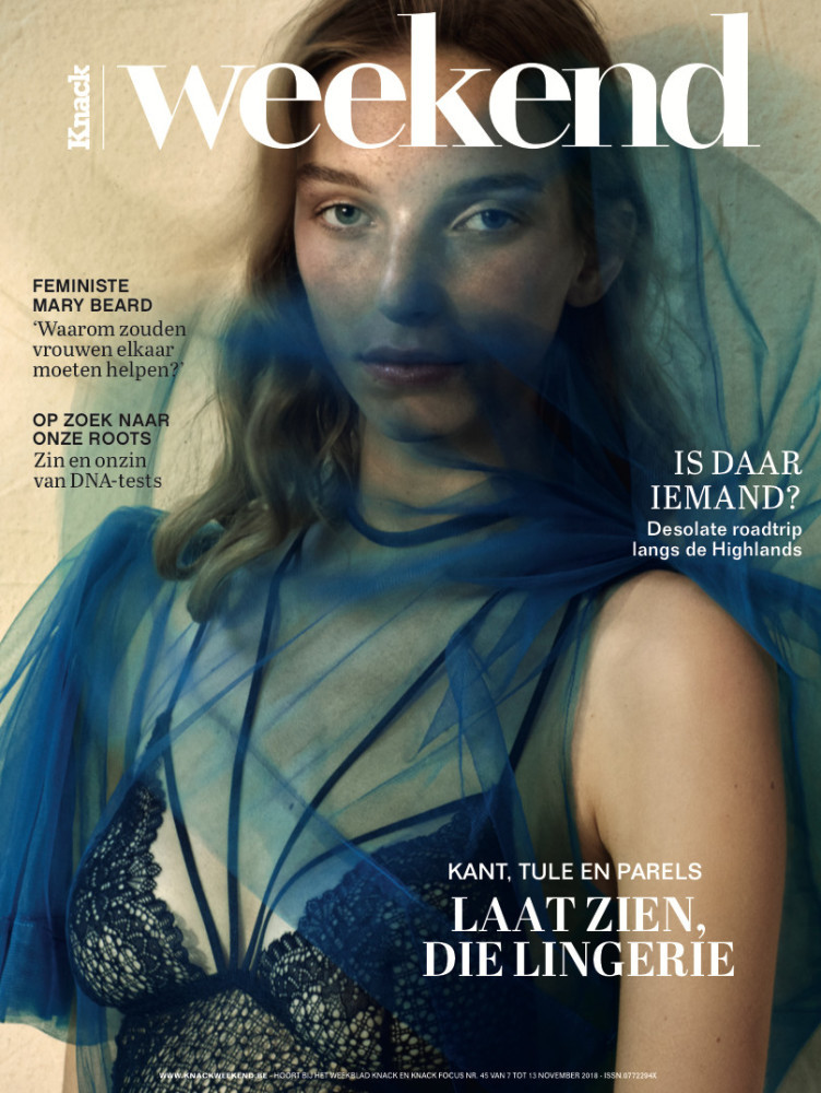Jamilla Hoogenboom featured on the Knack Weekend cover from November 2018