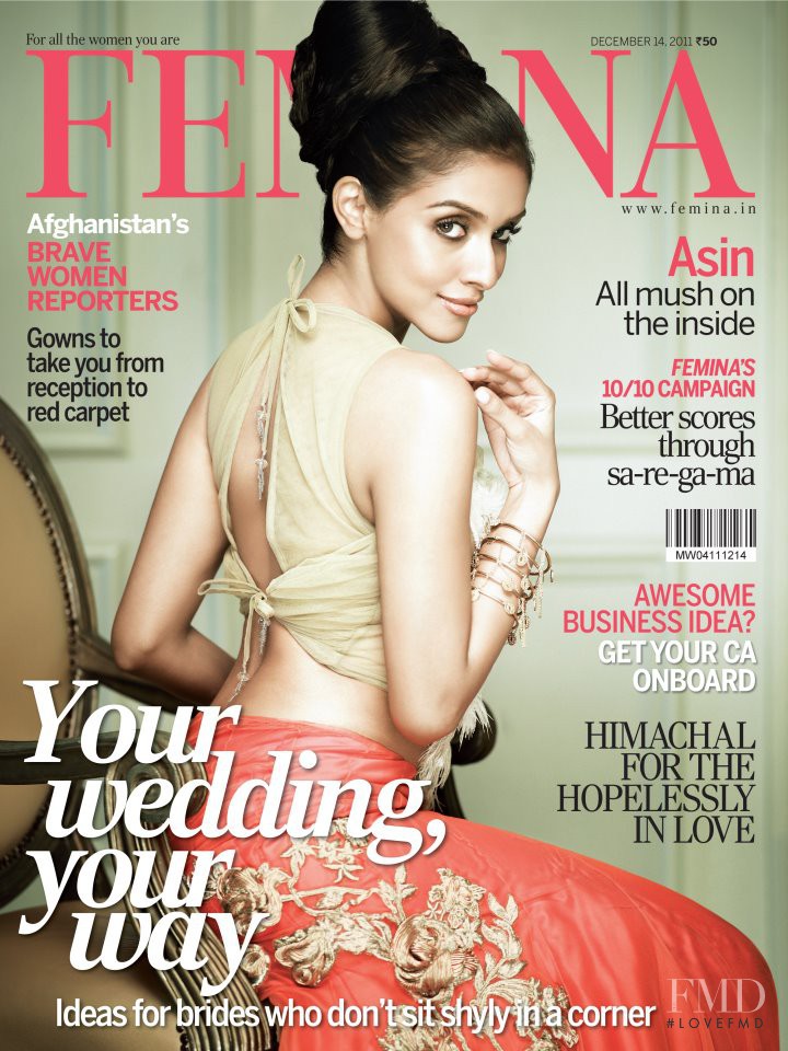 Asin Thottumkal  featured on the Femina India cover from December 2011