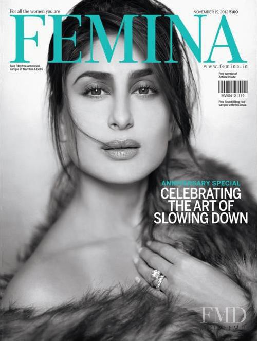 Kareena Kapoor featured on the Femina India cover from November 2012