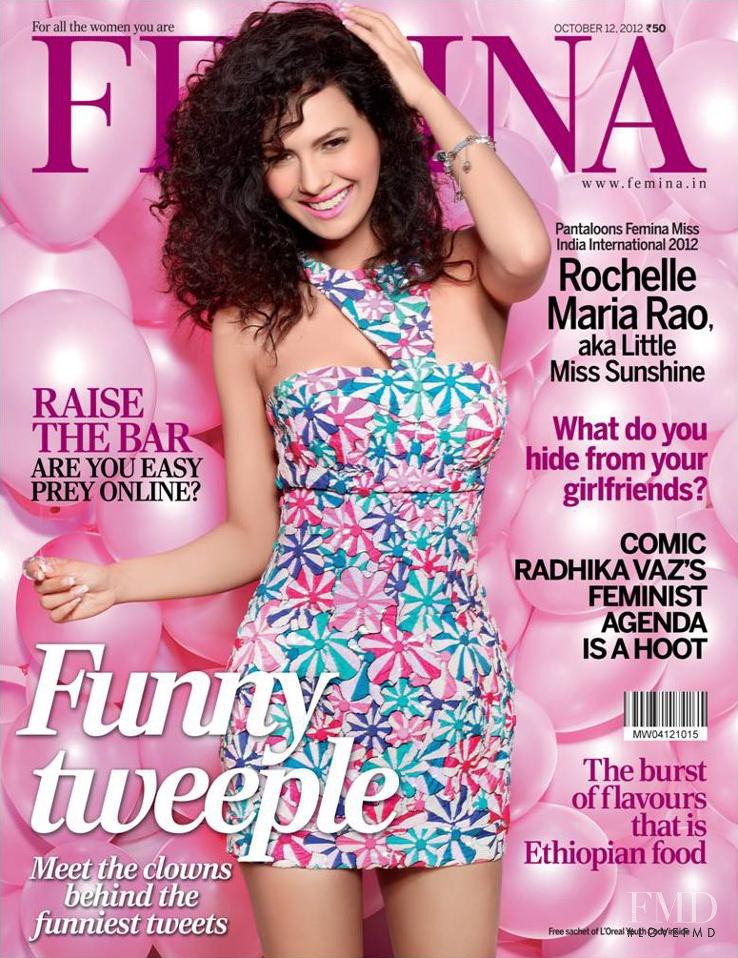 Rochelle Maria Rao featured on the Femina India cover from October 2012