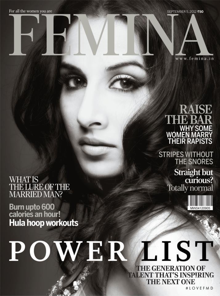 featured on the Femina India cover from September 2012
