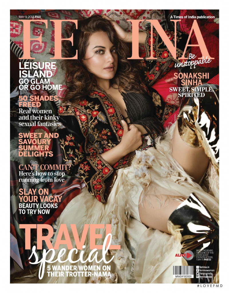 Sonakshi Sinha featured on the Femina India cover from May 2018