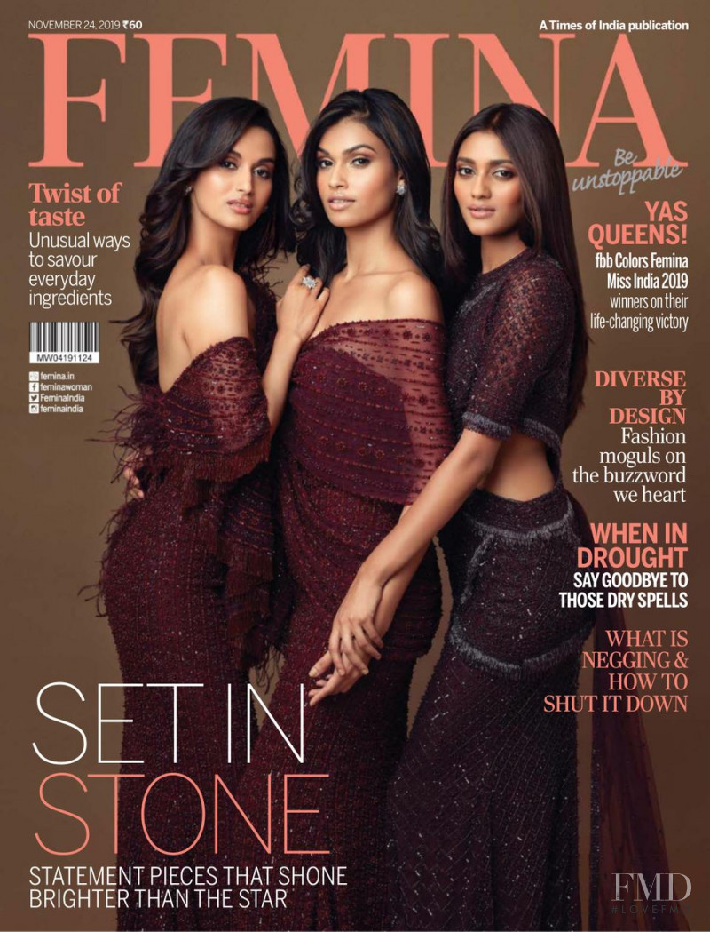 Shivani Jadhav, Suman Rao, Shreya Shanker featured on the Femina India cover from November 2019