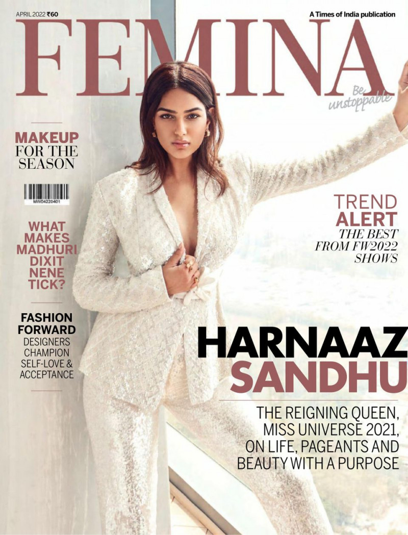 Harnaaz Sandhu featured on the Femina India cover from April 2022