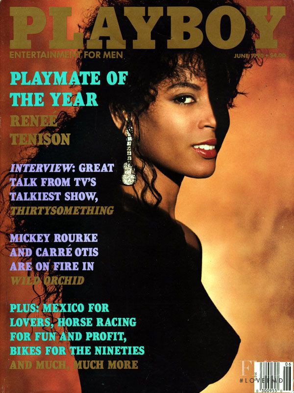 Reneé Tenison featured on the Playboy USA cover from June 1990