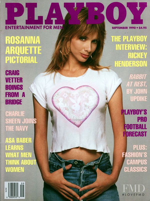 Rosanna Arquette featured on the Playboy USA cover from September 1990