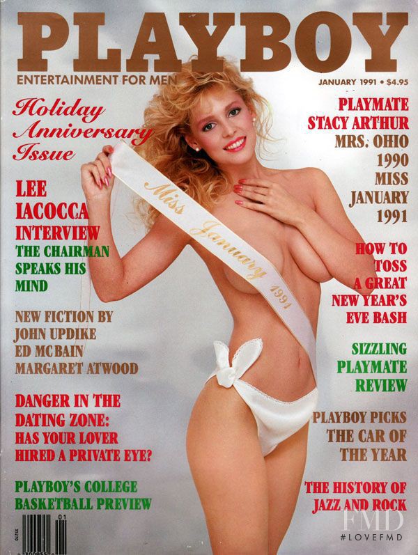Stacy Arthur featured on the Playboy USA cover from January 1991