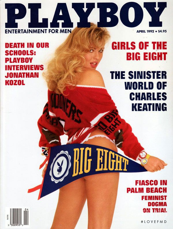 Wendy Kaye featured on the Playboy USA cover from April 1992