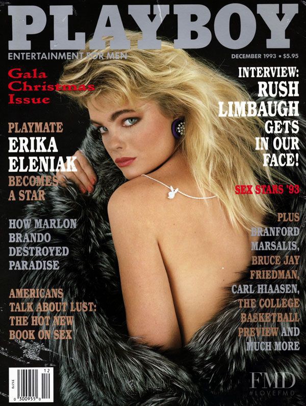 Erika Eleniak featured on the Playboy USA cover from December 1993